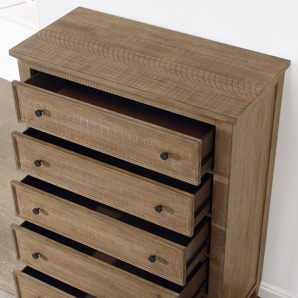 Grayson Lane Black Vintage Faux Leather with Stud Details Cedar 4-Drawer Accent Chest
