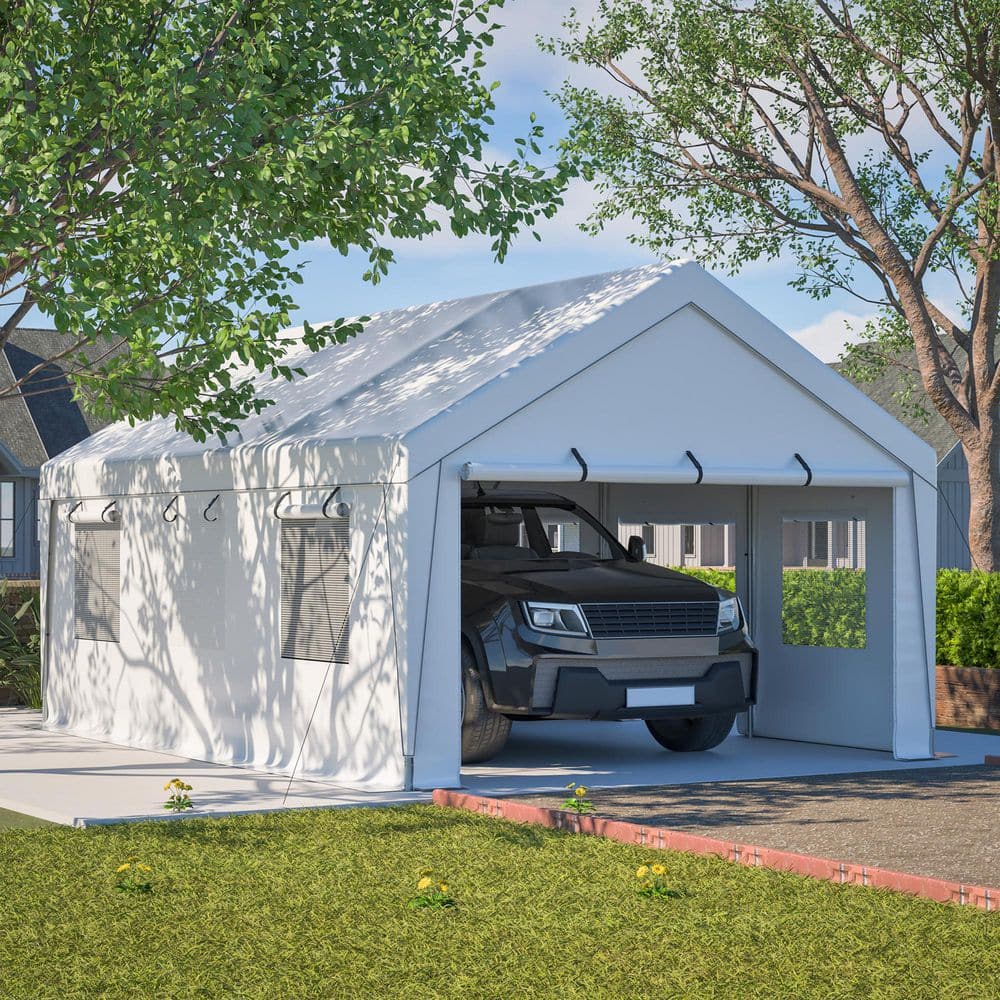 Thanaddo 13 ft. x 20 ft. Outdoor White Roof Canopy Tent