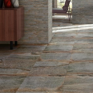 Dominion Iron Gray 23.62 in. x 47.24 in. Matte Limestone Look Porcelain Floor and Wall Tile (15.49 sq. ft./Case)