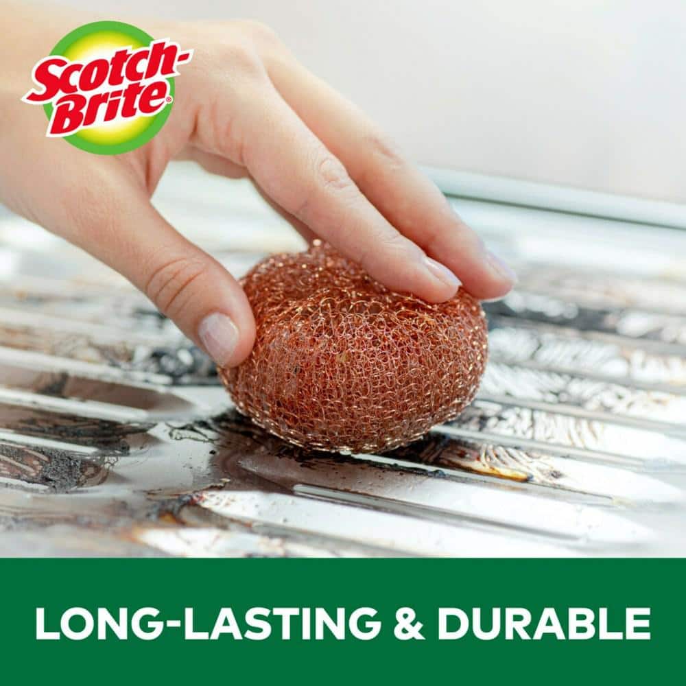 Scotch-Brite Copper Coated Steel Wool Scrubbers - 3 Pack