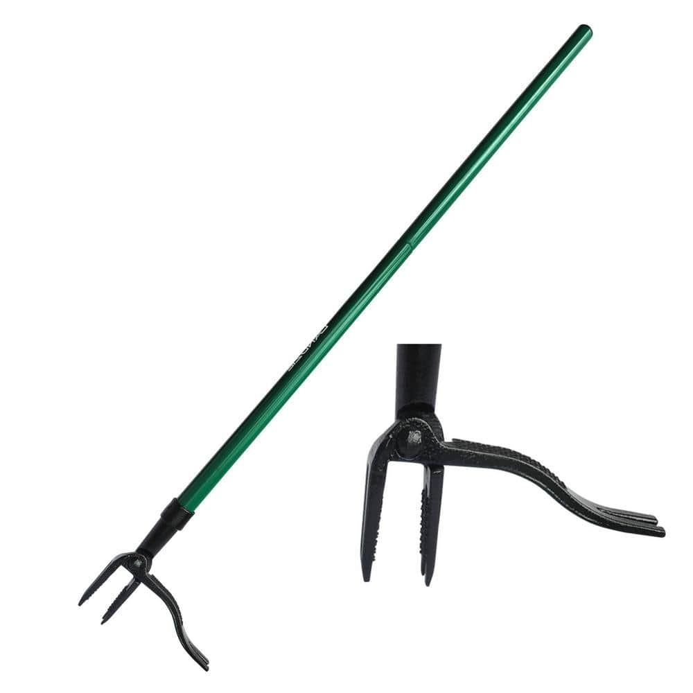 Landzie Weeder Weed Puller Tool, 44 Inch Steel Stand Up Weed Puller with Long Handle, Weed Remover Tool