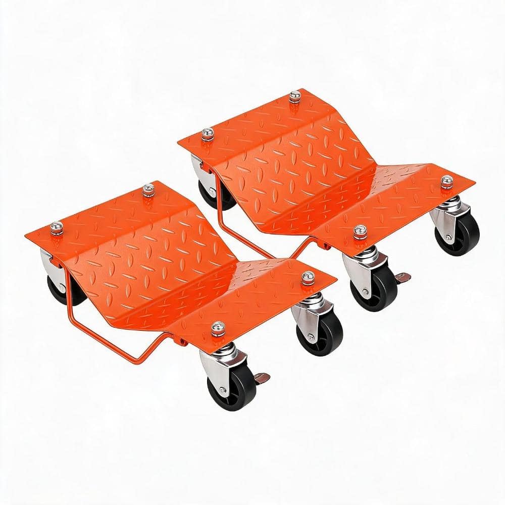 2-Pack Orange Heavy Duty Steel Car Dolly Wheel Dolly Set, 1500 lbs Capacity 4 Tier Wheel Dolly with Swivel Brake Casters price history on PriceWatchPro