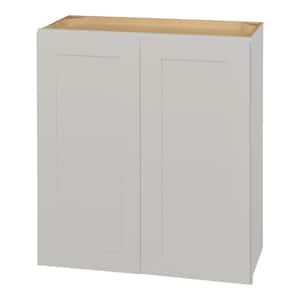 Avondale Shaker Dove Gray Ready to Assemble Plywood 27 in Wall Cabinet (27 in W x 30 in H x 12 in D)