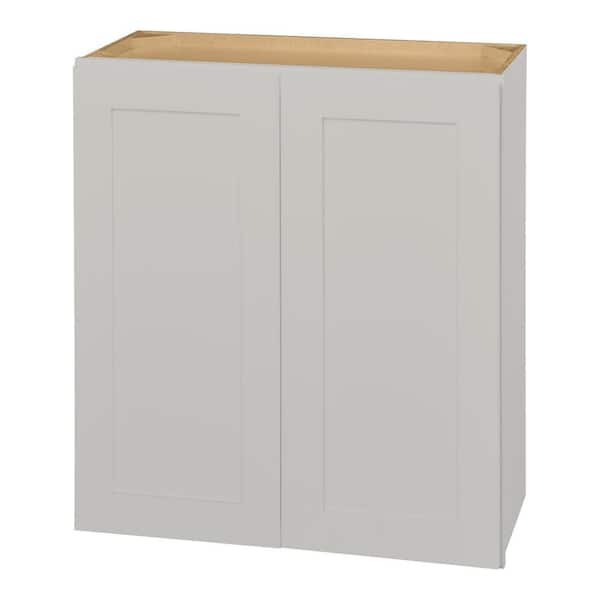 Avondale 27 in. W x 12 in. D x 30 in. H Ready to Assemble Plywood Shaker Wall Kitchen Cabinet in Dove Gray