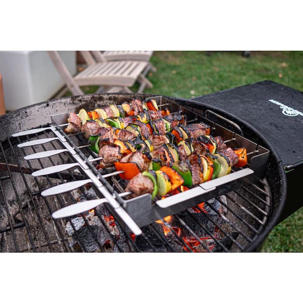 BBQ Dragon Action Skewer and Rack Set for Charcoal Grills and Gas Grills - The Home