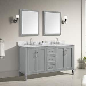 Stockham 60 in. W x 21.5 in. D x 34 in. H Bath Vanity Cabinet without Top in Chilled Gray