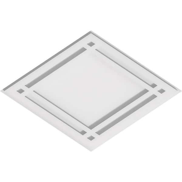 Ekena Millwork 1 in. P X 18 in. W X 12 in. H Diamond Architectural Grade PVC Contemporary Ceiling Medallion