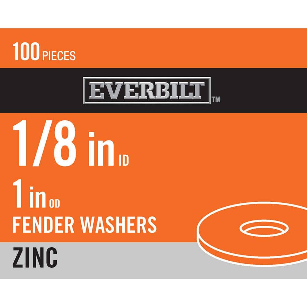 Everbilt 1/8 in. x 1 in. ZincPlated Fender Washer (100Piece) 800362