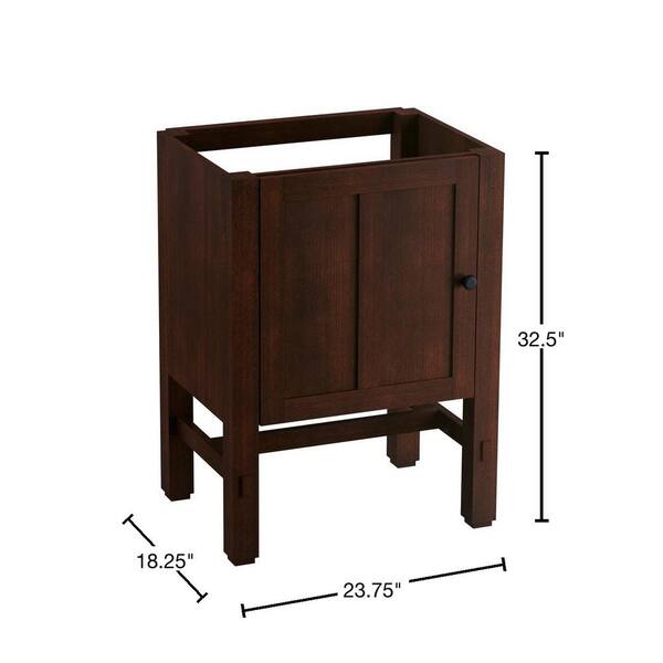 KOHLER Tresham 24 in. W x 22 in. D x 34.5 in. H Bathroom Vanity Cabinet without Top in Linen White