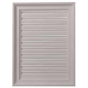 18 in. x 24 in. Rectangular Primed Polyurethane Paintable Gable Louver Vent Functional