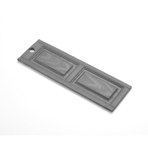 Ply Gem 2 in. x 5 in. Polypropylene Raised Panel Gray Shutter Sample