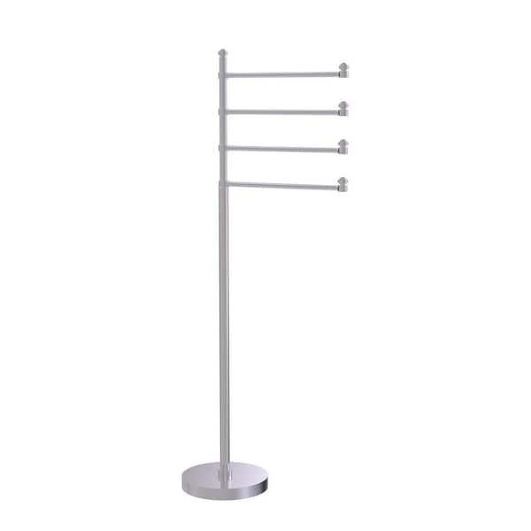Allied Brass Satin Chrome Freestanding Towel Rack Allied Brass Satin Chrome Freestanding Towel Rack