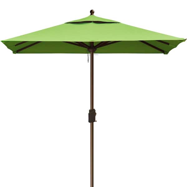 Terracemaster USA 6 ft. x 6 ft. 10-Year-Non-Fading Sunumbrella Square Market Umbrella Patio Outdoor Table in Macaw Green