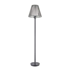 Aspenwood 61.5 in. Gray Outdoor/Indoor Floor Lamp
