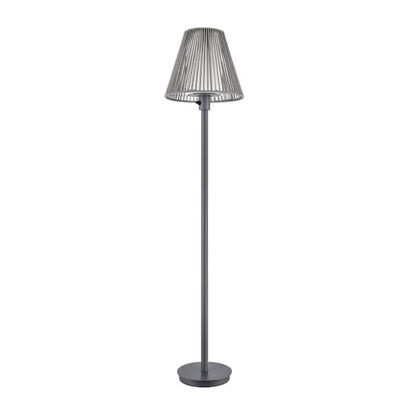 Hampton Bay Aspenwood 61.5 in. Gray Outdoor/Indoor Floor Lamp