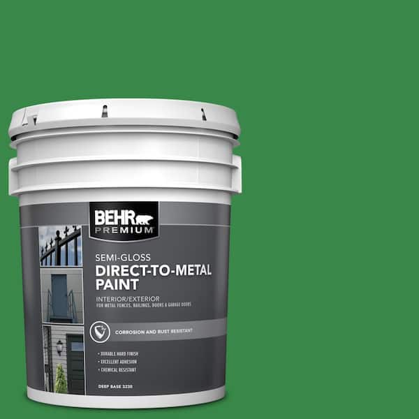 BEHR PREMIUM 5 gal. #P400-7 Paradise of Greenery Semi-Gloss Direct to Metal Interior/Exterior Paint