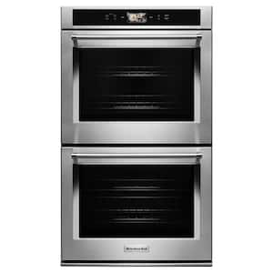 30 in. Double Electric Smart Wall Oven with Powered Attachments in Stainless Steel