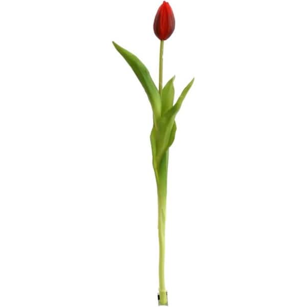 Unbranded 17 in. Red Artificial Tulip Buds Centerpieces 24-Piece Lifelike Flower Stems, Floral Home by Artificial Flowers