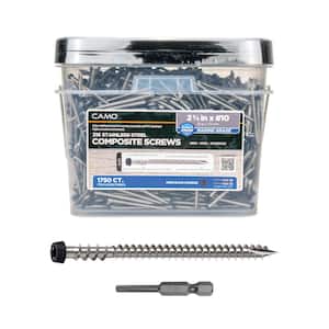 #10 2-3/4 in. Black Star Drive Trim Head Composite Deck Screw (1750-Count)