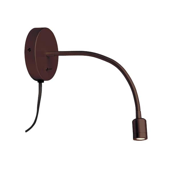 Dainolite 3-Watt 1-Light Oil Brushed Bronze Integrated LED Wall Sconce
