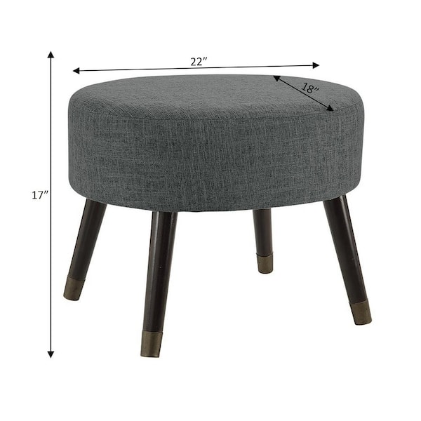 Upholstered Chesterfield Footstool Pouffe Fabric Foot Stool Seat Small  Bench