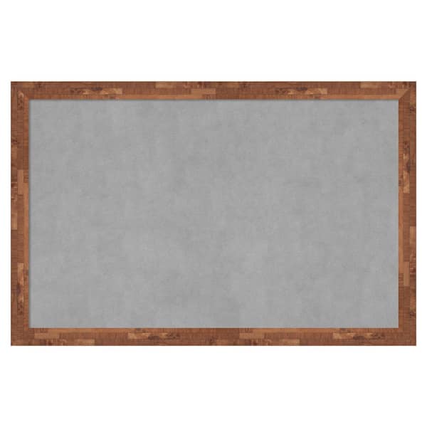 Amanti Art Fresco Light Pecan 35 in. x 23 in. Framed Magnetic Board