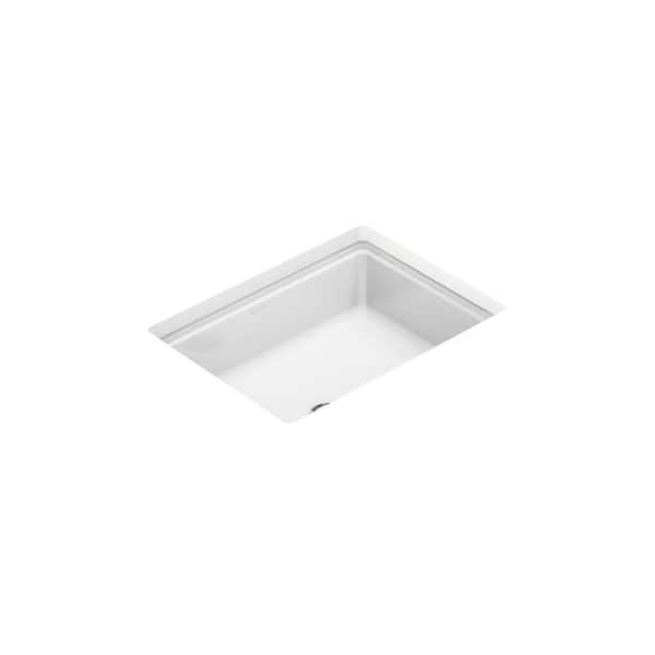 20.27 in. L x 15.15 in. W x 7 in. D White Rectangular Undermount