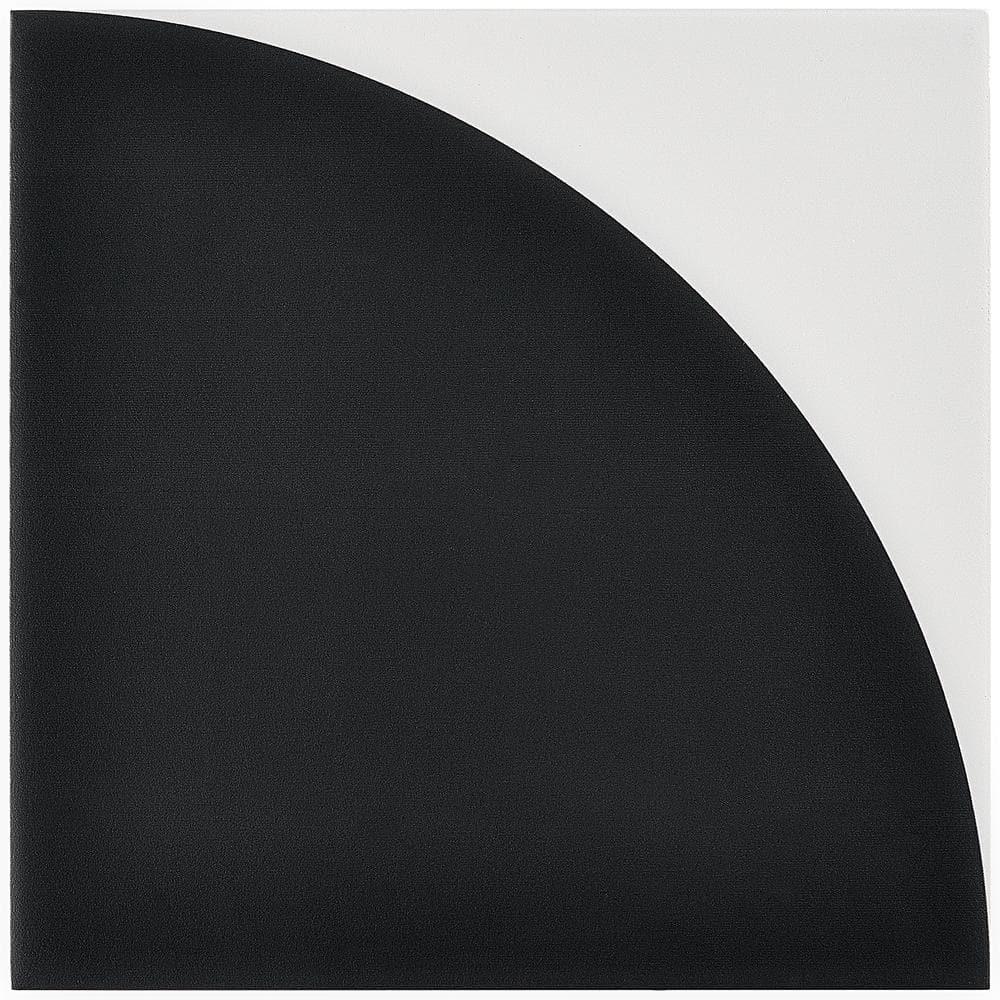 Tarin 8" x 8" Black and White Porcelain Tile