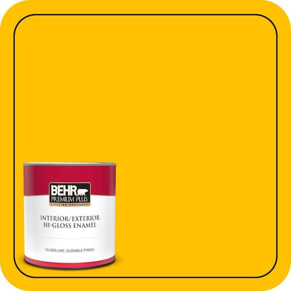 BEHR PREMIUM PLUS 1 qt. #360B-7 Center Stage Hi-Gloss Enamel Interior/Exterior Paint & Primer
