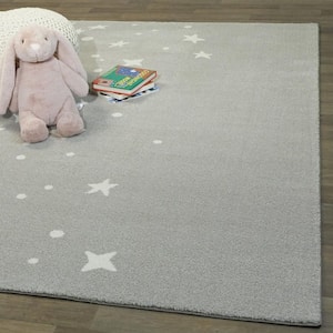 Starlight Grey 3 ft. 11 in. x 5 ft. 7 in. Novelty Area Rug