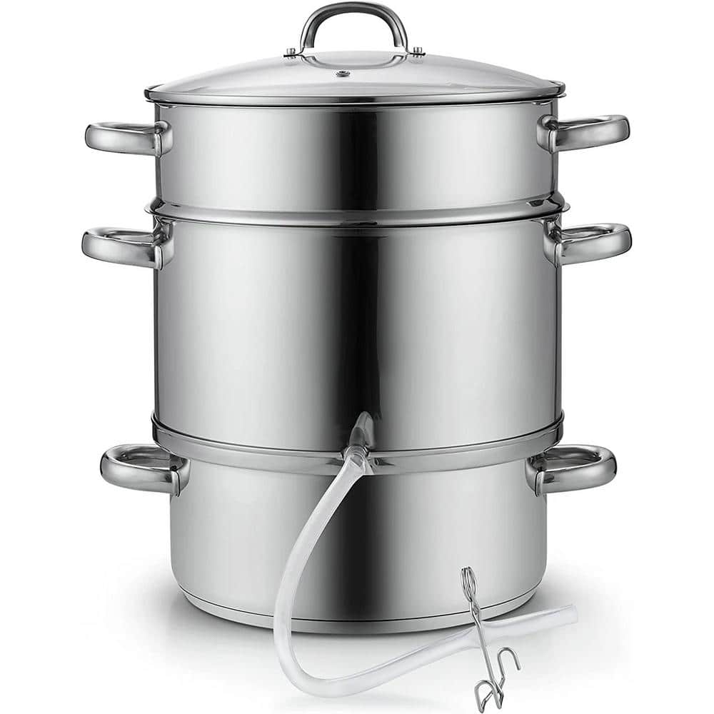 Monix 013204 Monix 34 Cup (17 Cup Raw) 8.5 qt. (8 Liter) Stainless Steel  Pressure Cooker with Steamer Basket
