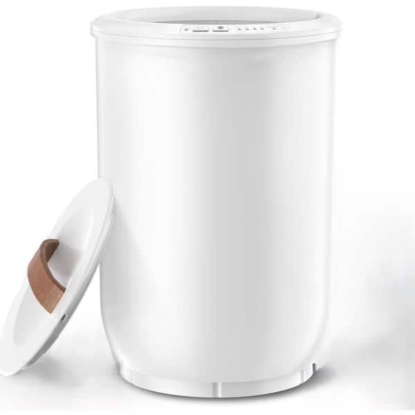Heated Towel Warmer Bucket with Wood Handle Auto Shut Off Fits Two Oversized Towels Bathrobes Blankets Electric