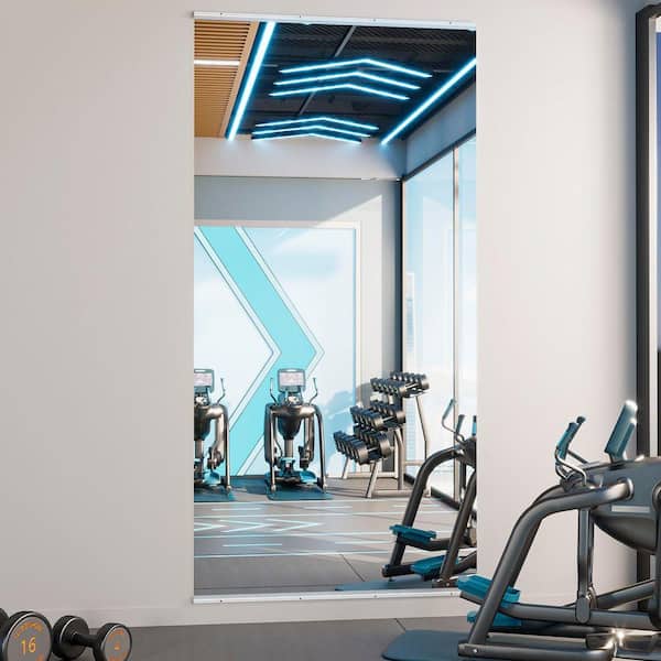 84 in. W x 42 in. H Rectangular Frameless Wall Mirror Gym Mirror Dance Mirror