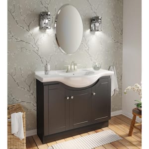 Highmont 41 in. W x 17-5/8 in. D Vanity in Coffee Bean with Porcelain Vanity Top in Solid White with White Basin