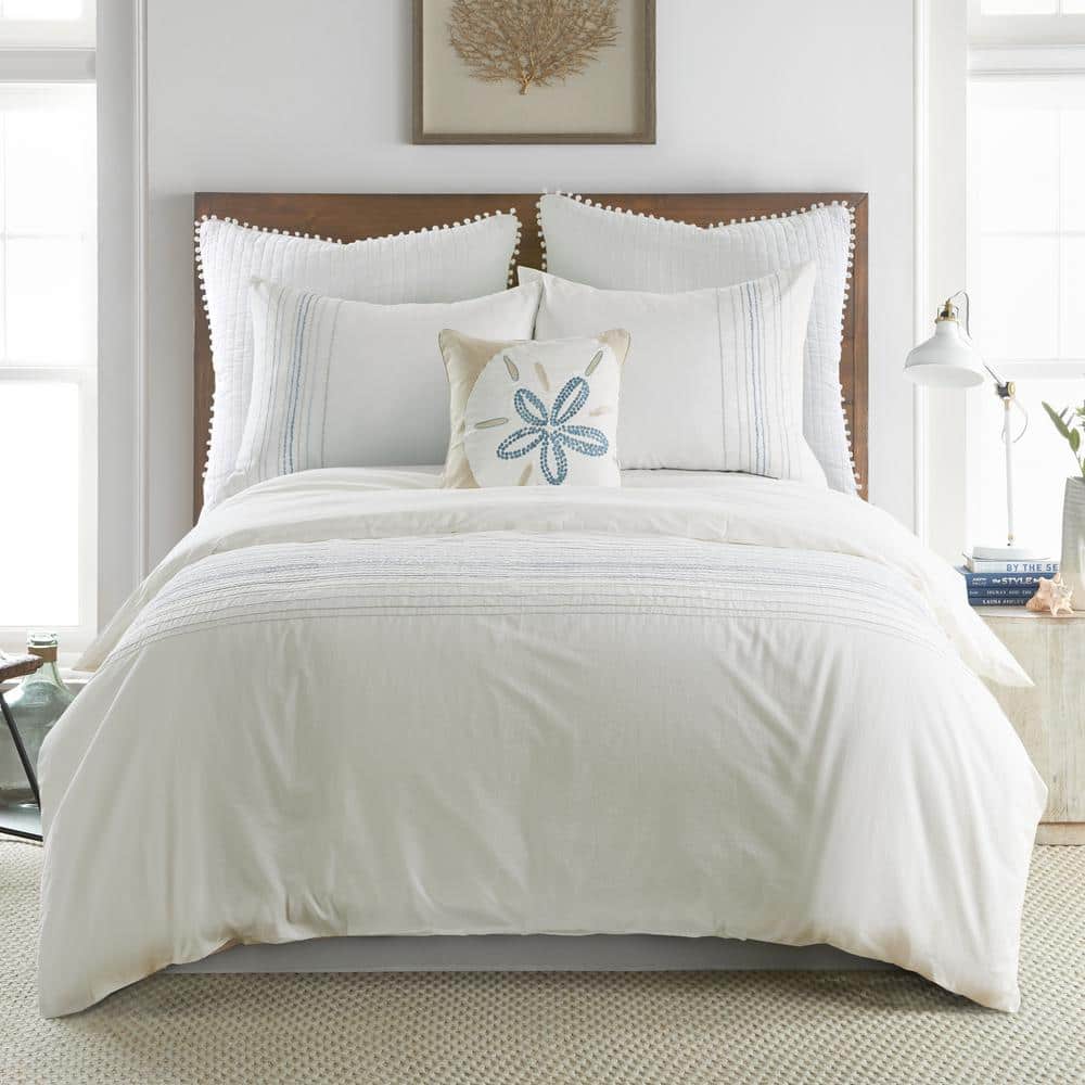 Grey Embrioidered Stripe Cotton King 