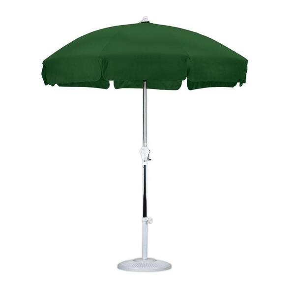 Astella - 7-1/2 ft. Anodized Aluminum Push Tilt Patio Umbrella in Hunter Green Olefin