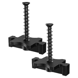 High-Density Polymer Black Hidden Deck Fasteners for Composite Decking with Metal Screws (150-Pack)