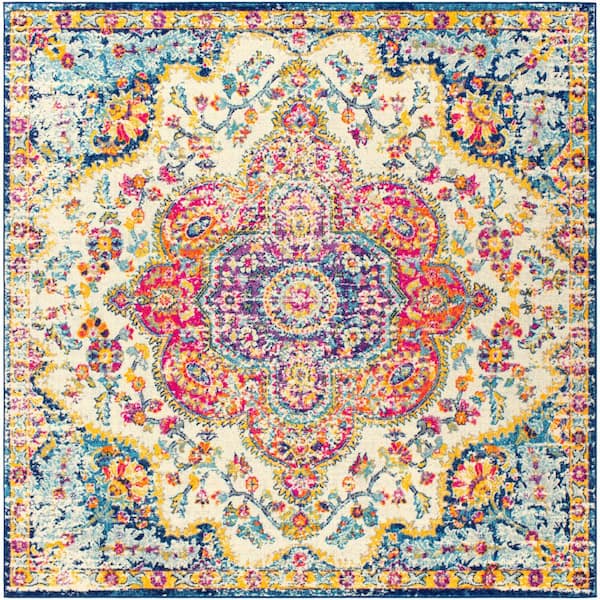 Livabliss Alois Orange 8 ft. x 8 ft. Indoor Area Rug