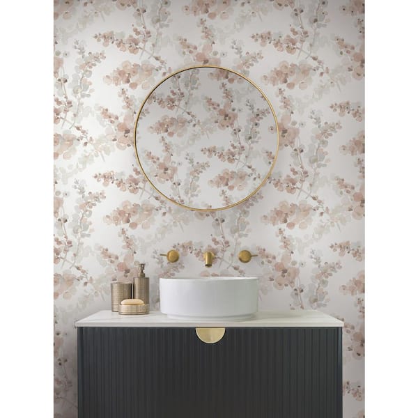 Blossom Fling Clay Pink Wallpaper
