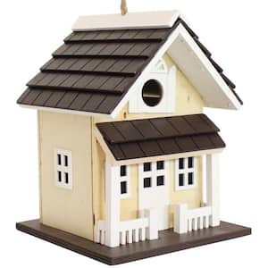 Cozy Home Decorative Wooden Birdhouse with Solar LED Light
