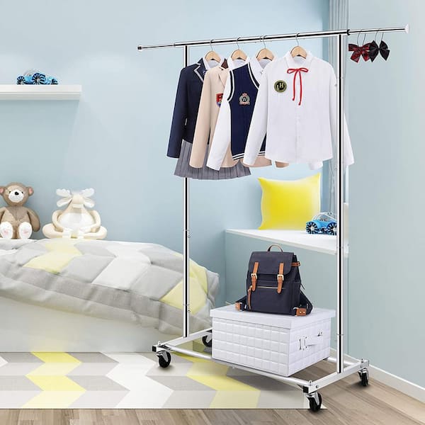 Chrome best sale hanger rack