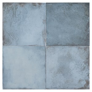 Poise Pacific Blue Matte 8 in. x 8 in. Smooth Square Porcelain Floor and Wall Tile (10.76 sq. ft./Case)