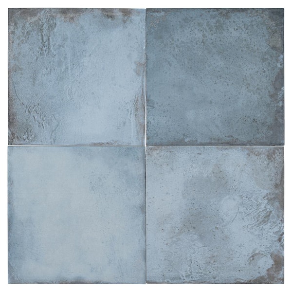 ANDOVA Poise Pacific Blue Matte 8 in. x 8 in. Smooth Square Porcelain Floor and Wall Tile (10.76 sq. ft./Case)