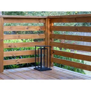 Novaedge 17 in. 1 Light Black Aluminum Dusk to Dawn Solar Outdoor Weather Resistant Pier Mount Light with LED Bulb