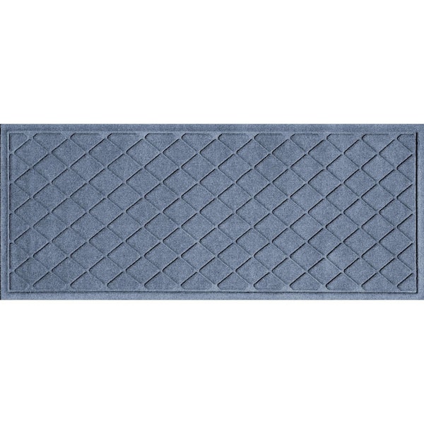 Waterhog Argyle Bluestone 22 in. x 60 in. PET Polyester Indoor Outdoor Runner Door Mat