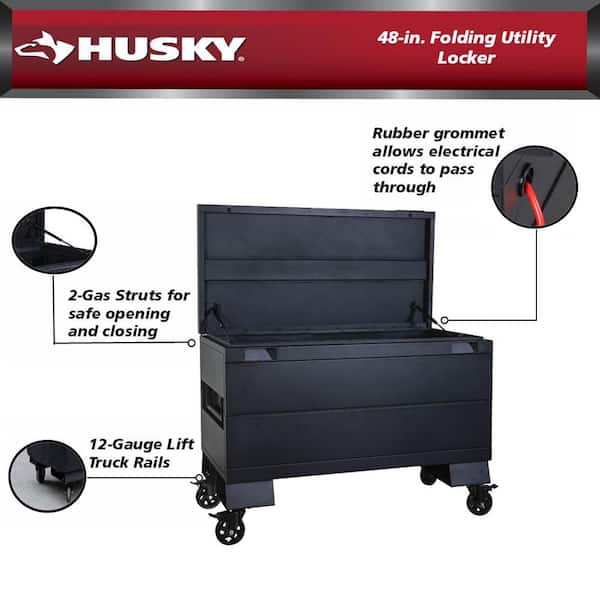 Husky 48 in. W Folding Utility Locker Storage Box 00131 - The Home