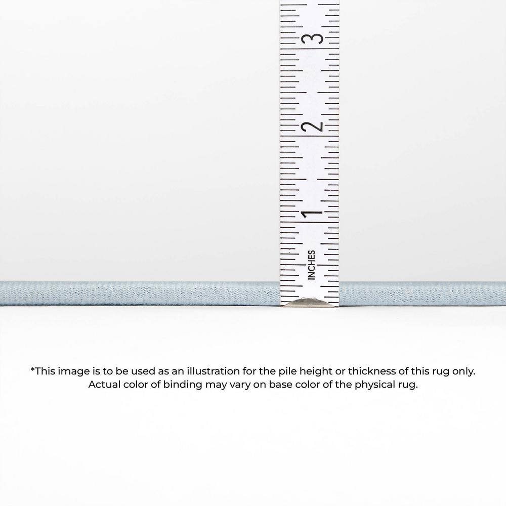Gray Flat Woven Synthetic Rectangular Washable Rug