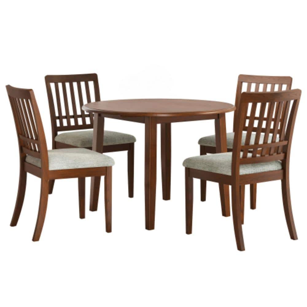 5-Piece Rubber Wood Outdoor Conversation Patio Furniture Set with Beige Cushions price history on PriceWatchPro