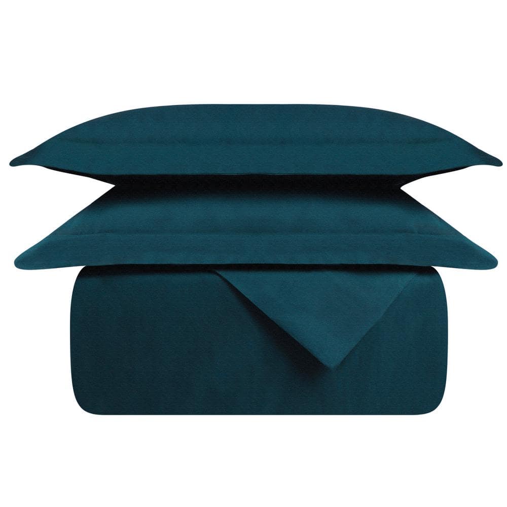 King Midnight Blue Organic Cotton Percale Duvet Set