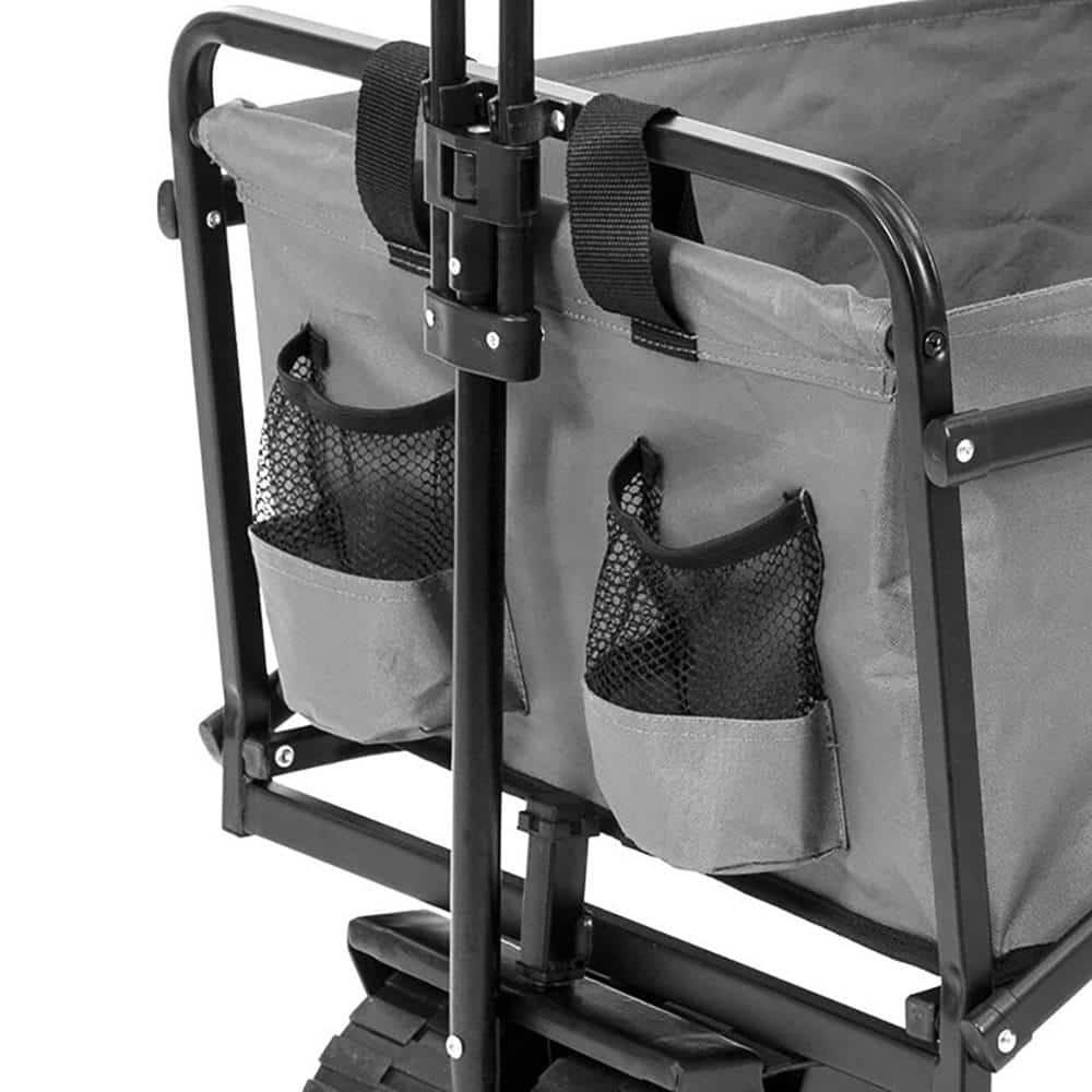 Gray Heavy Duty Steel Frame Collapsible Utility Wagon